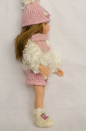 Ubranko dla lalki Paola Reina różowe z futerkiem